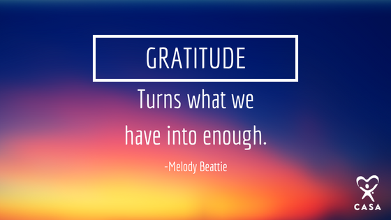Gratitude, turns what we have into enough